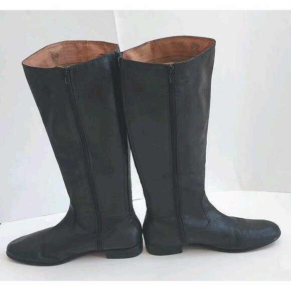 Ladies Kenneth Cole Black Leather Elastic Side Zip Tall Riding Boots Size 10/11 - Picture 6 of 12